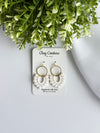 Handmade Polymer Clay Arch Earrings, Lightweight Gold Hoop Earrings