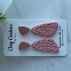 Angela Embossed Drop Polymer Clay Earrings – Lightweight Statement Earrings