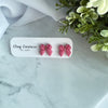 Bella Bow Stud Earrings – Handmade Polymer Clay Studs