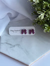 Bella Bow Stud Earrings – Handmade Polymer Clay Studs