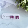 Bella Bow Stud Earrings – Handmade Polymer Clay Studs