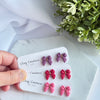 Bella Bow Stud Earrings – Handmade Polymer Clay Studs