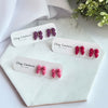 Bella Bow Stud Earrings – Handmade Polymer Clay Studs