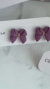 Bella Bow Stud Earrings – Handmade Polymer Clay Studs